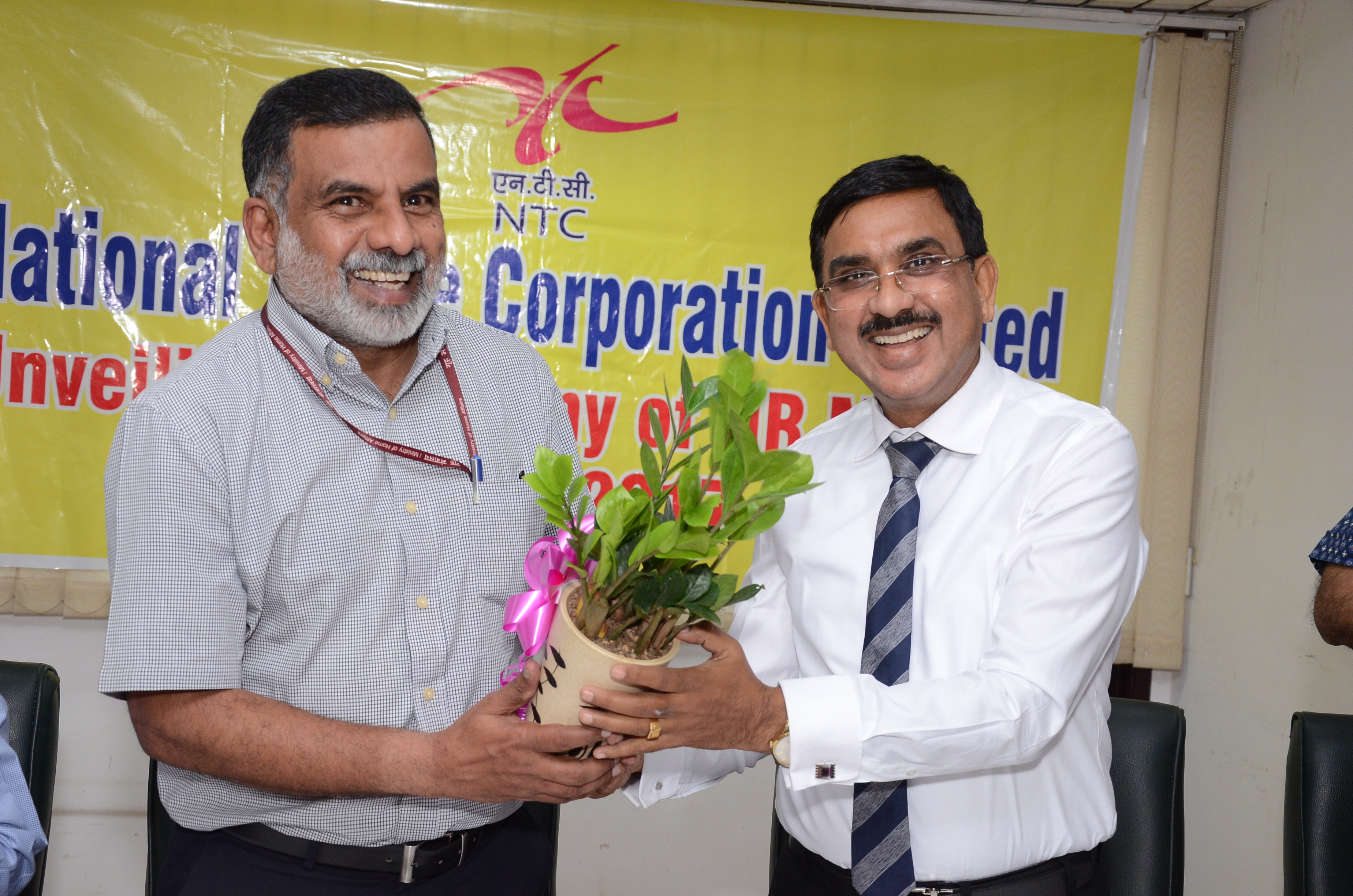 Shri P. C. Vaish, Chairman and Managing Dierctor NTCL, welcoming to Honorable Shri A. Madhukumar Reddy, Joint Secretary of Ministry Of Textiles on the occasion of Unveiling Ceremony Of HR Manual.